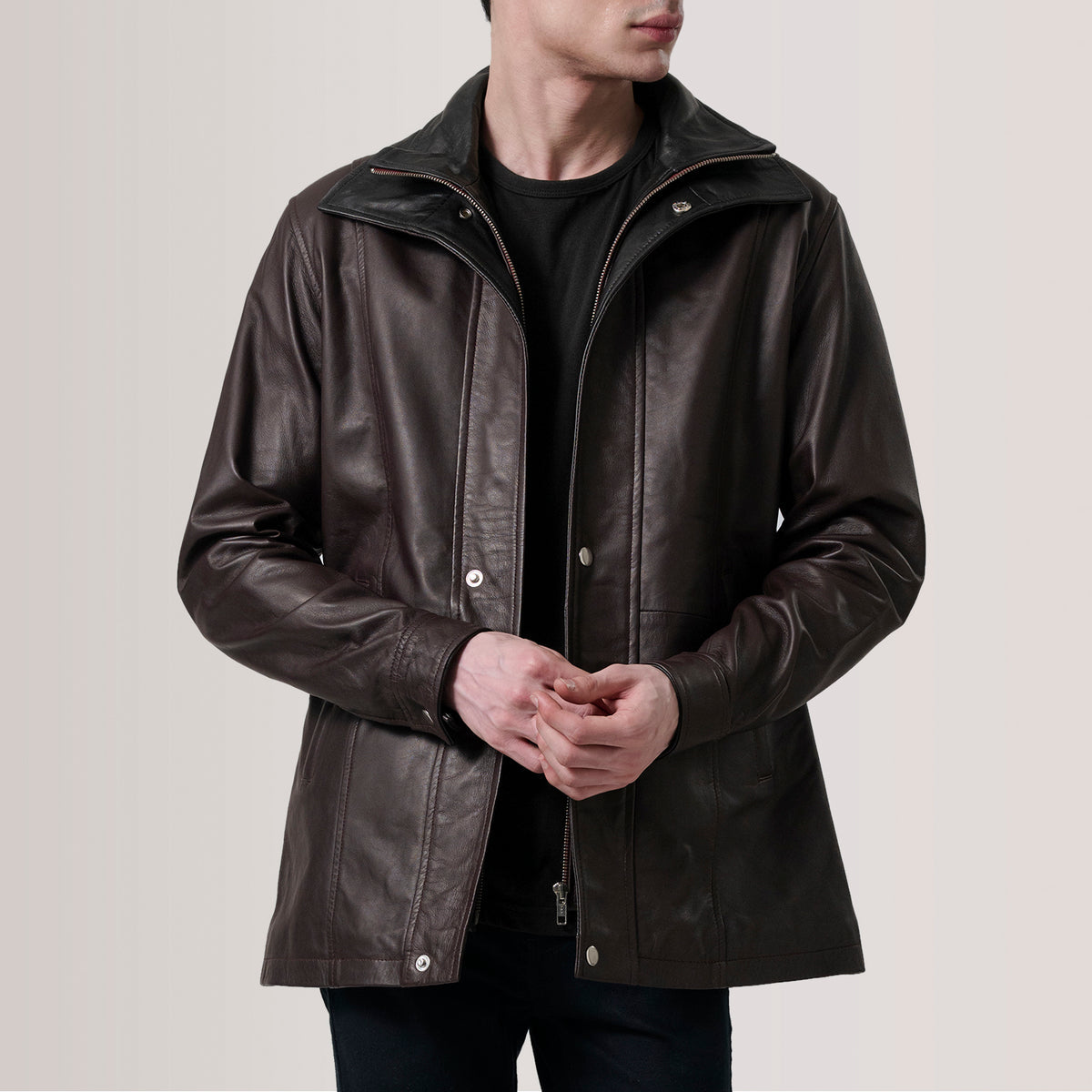 connor-black-leather-coat — Maroon