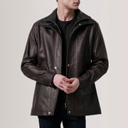 connor-black-leather-coat — Maroon