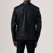 Kole Black Leather Double Rider Jacket