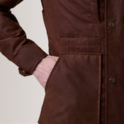 Marlo Brown Canvas Hooded Work Jacket