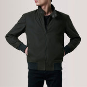Morrison Olive Canvas Bomber Jacket