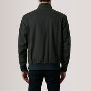 Morrison Olive Canvas Bomber Jacket