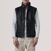 zane-grey-suede-vest — Black