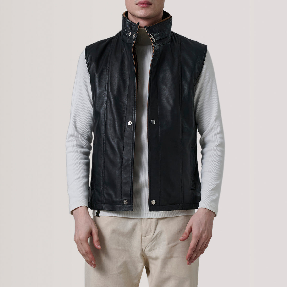 zane-grey-suede-vest — Black
