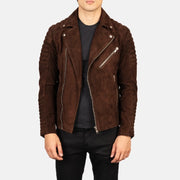 Armand Mocha Suede Biker Jacket
