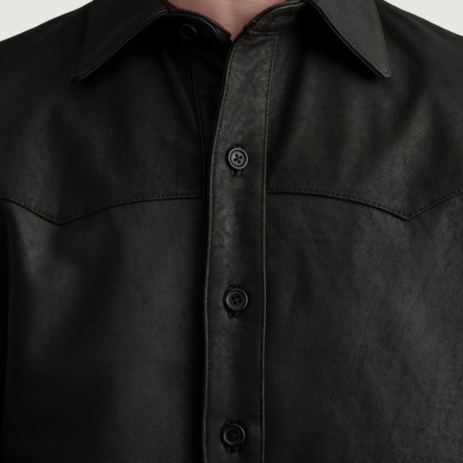 Bronco Tumbled Brown Leather Shirt