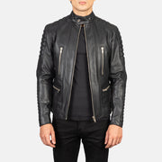 Damian Black Leather Biker Jacket