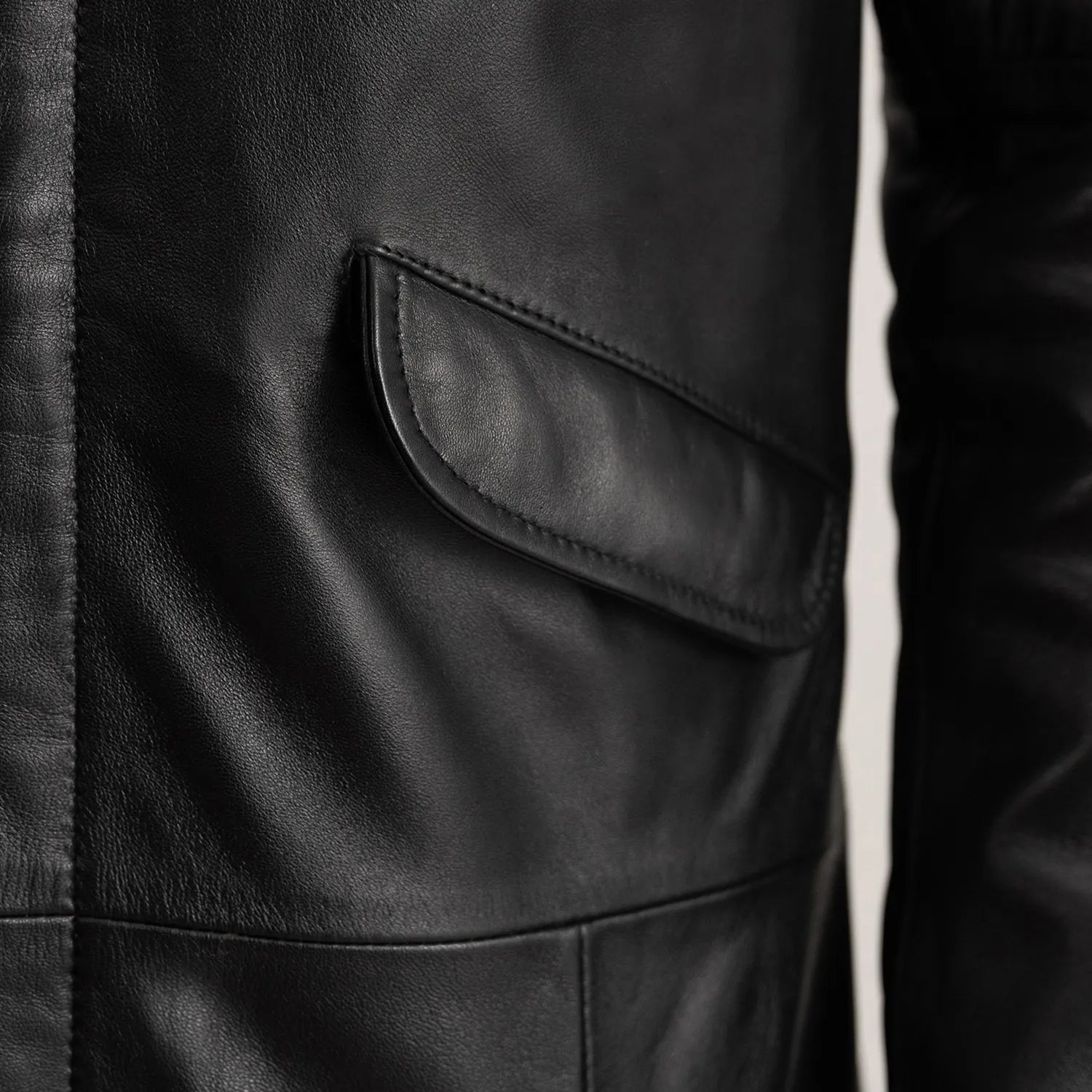 Delvin Black Leather Parka - image 6
