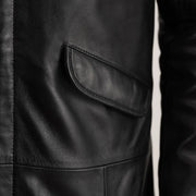 Delvin Black Leather Parka - image 6