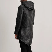 Delvin Black Leather Parka - image 5