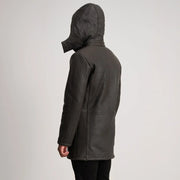 Nolan Tumbled Brown Leather Duffle Coat - image 5