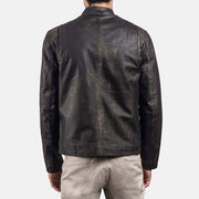 Rustic Brown Leather Biker Jacket
