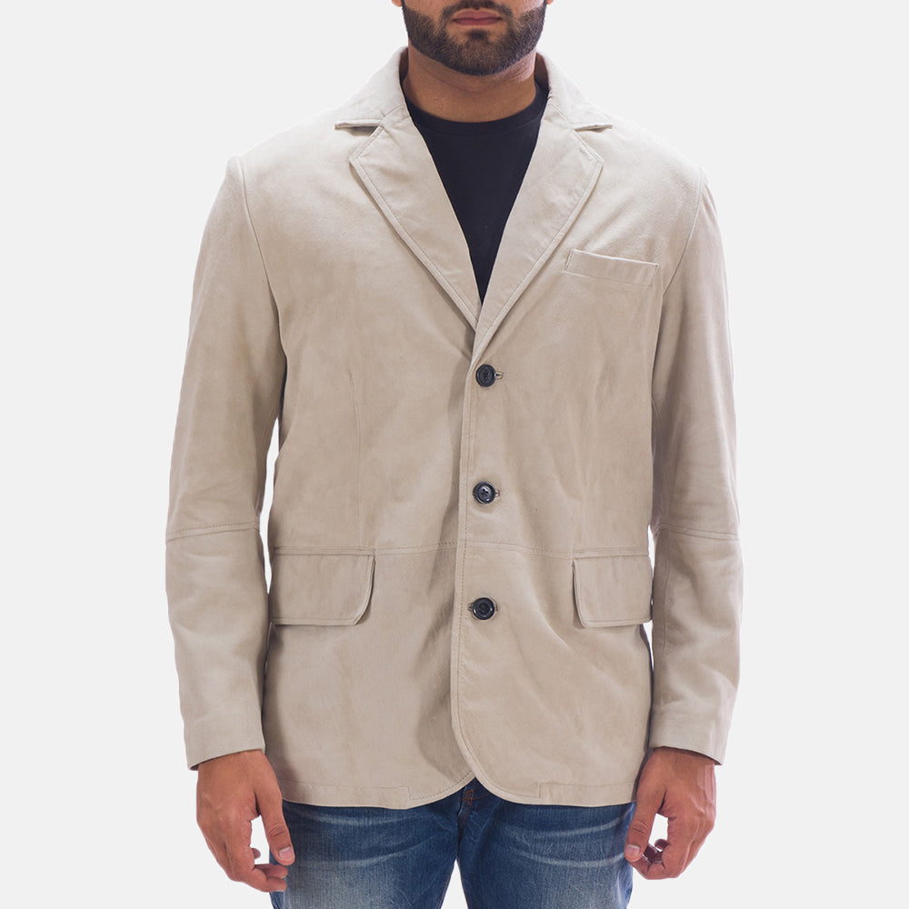 Men's leather blazer category