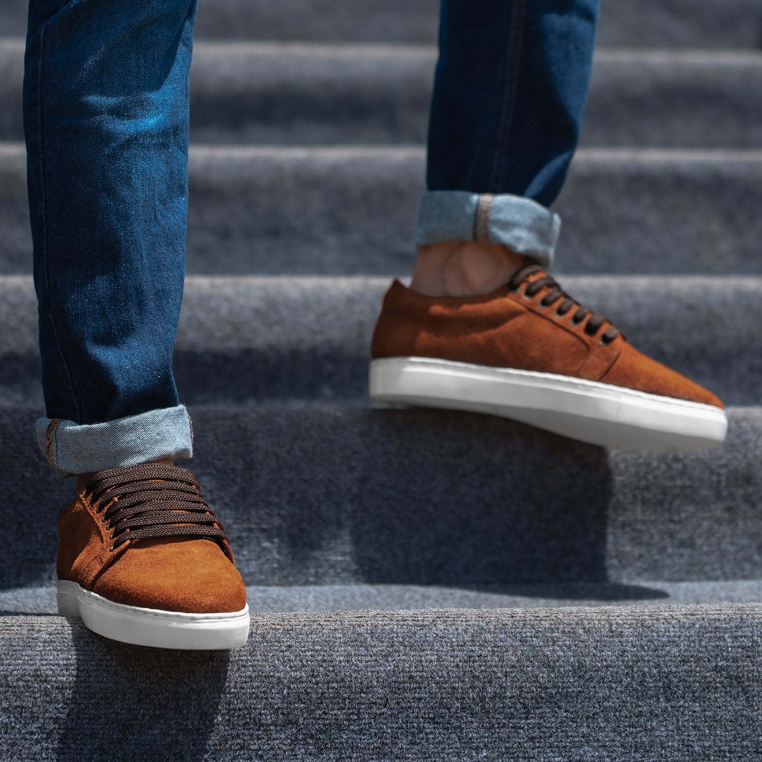 Orlaven Murphy Low Top Brown Suede Sneakers footwear image 3