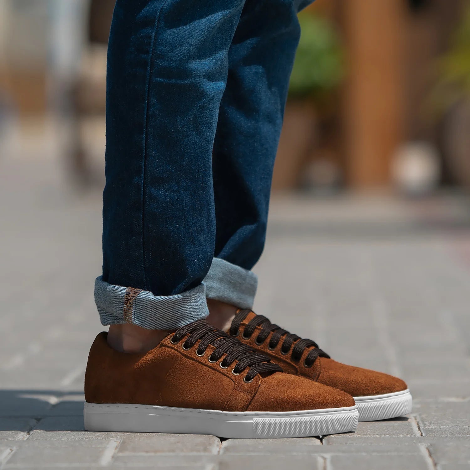 Orlaven Murphy Low Top Brown Suede Sneakers footwear image 1