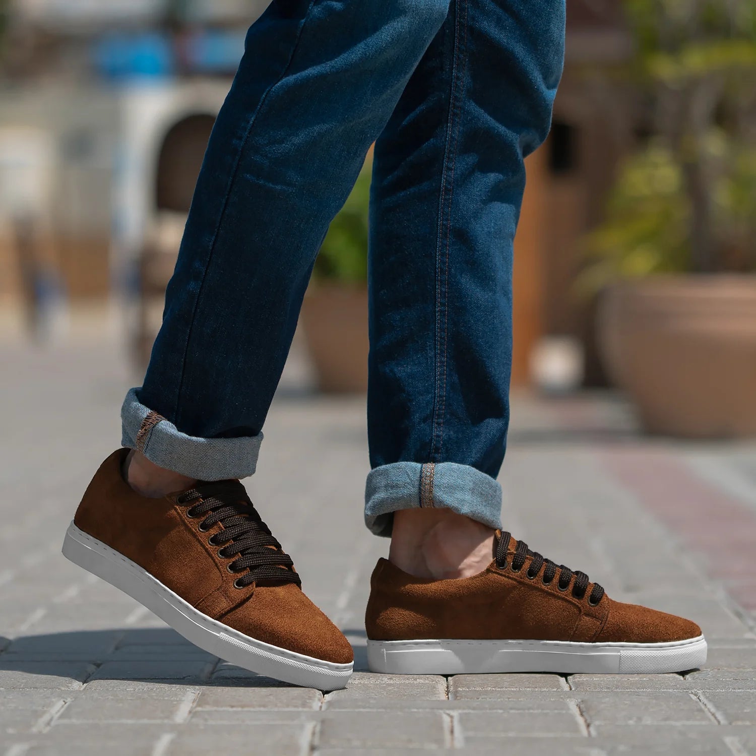 Orlaven Murphy Low Top Brown Suede Sneakers footwear image 2