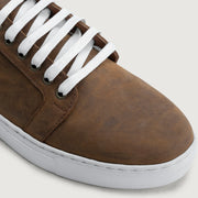 Orlaven Murphy Low Top Burnt Copper Pullup Leather Sneakers footwear image 5