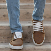 Orlaven Murphy Low Top Burnt Copper Pullup Leather Sneakers footwear image 6
