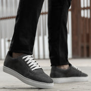 Orlaven Murphy Low Top Grey Suede Leather Sneakers footwear image 10