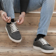 Orlaven Murphy Low Top Grey Suede Leather Sneakers footwear image 7