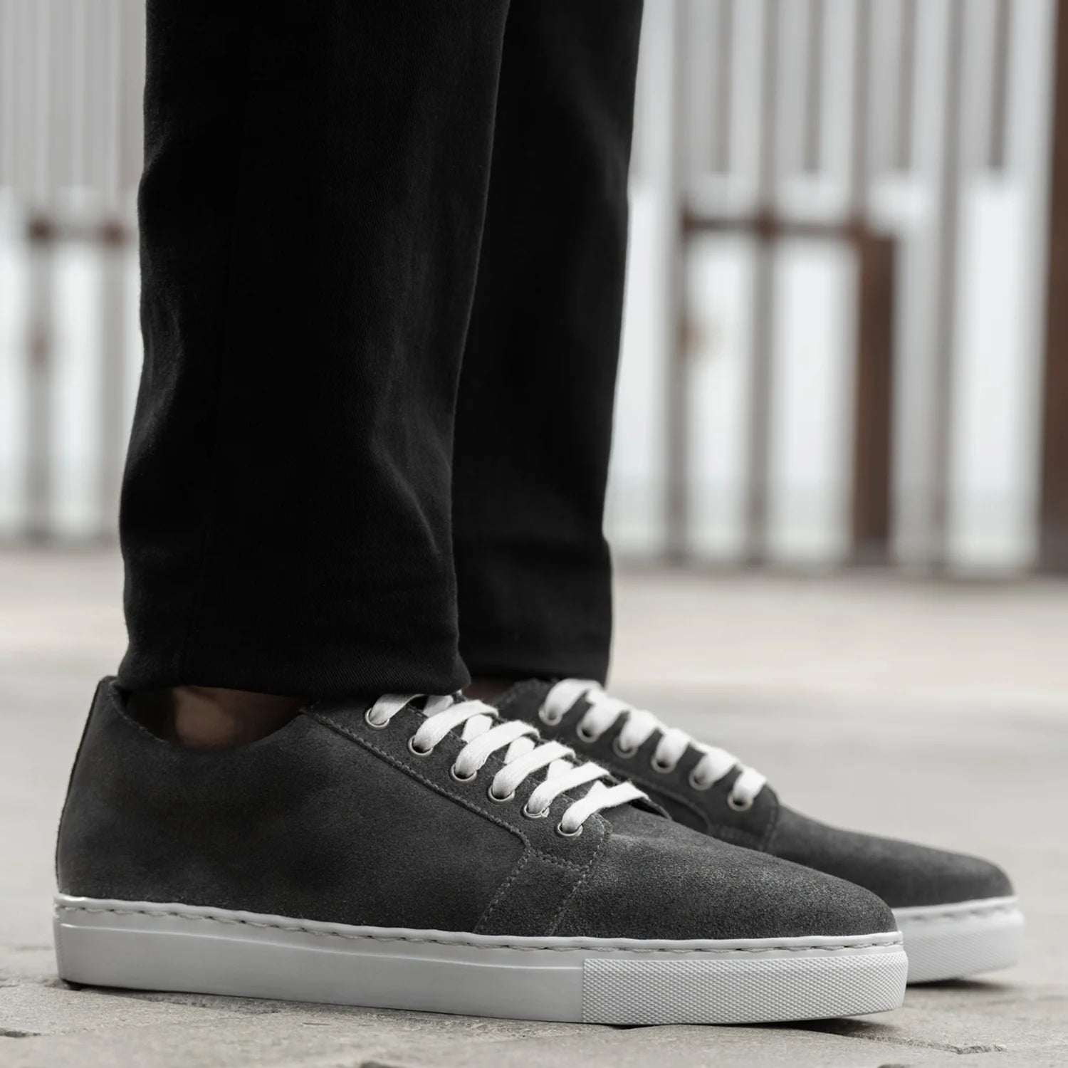 Orlaven Murphy Low Top Grey Suede Leather Sneakers footwear image 8