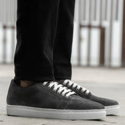 Orlaven Murphy Low Top Grey Suede Leather Sneakers footwear image 8