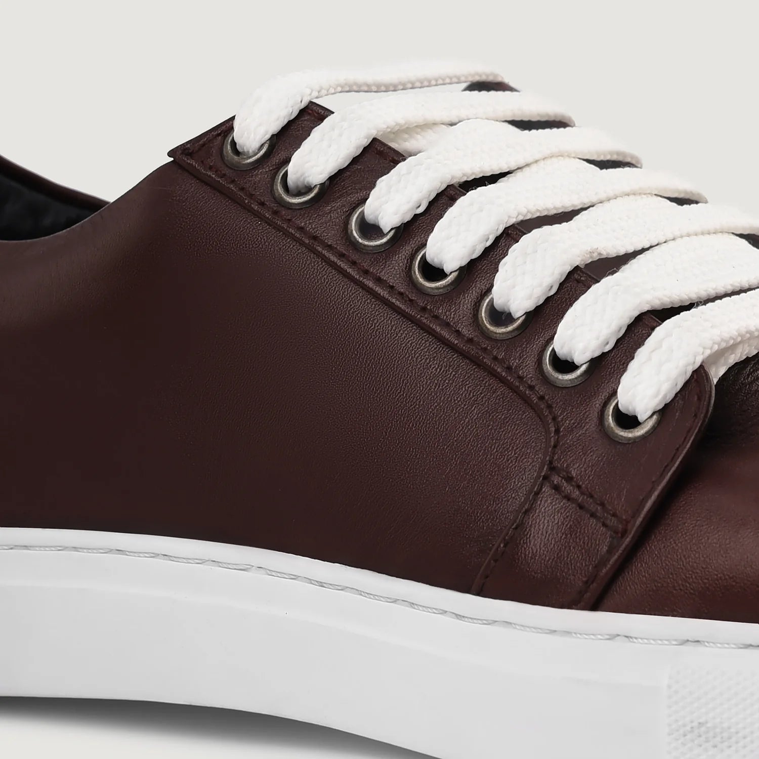 Orlaven Murphy Low Top Maroon Leather Sneakers footwear image 8