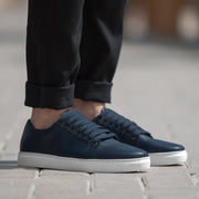 Orlaven Murphy Low Top Midnight Blue Leather Sneakers footwear image 1