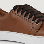 Orlaven Murphy Low Top Tan Leather Sneakers footwear image 8