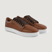 Orlaven Murphy Low Top Tan Leather Sneakers footwear image 5