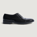 Patent Black Full-Grain leather Shoes - Goodyear Welt Construction & Front Toe Box Detail
