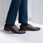 Orlaven Professor Oxford Burnished Brown Leather Shoes footwear image 9
