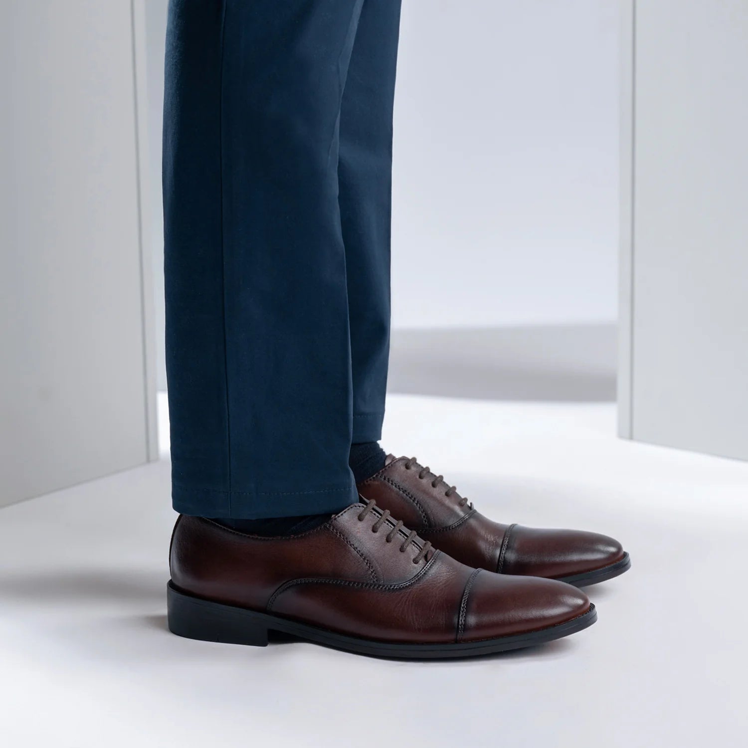 Orlaven Professor Oxford Burnished Brown Leather Shoes footwear image 8