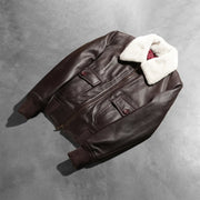 Stella G-1 Maroon Leather Bomber Jacket