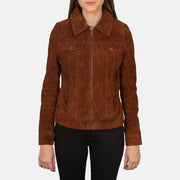Suzy Brown Suede Trucker Jacket