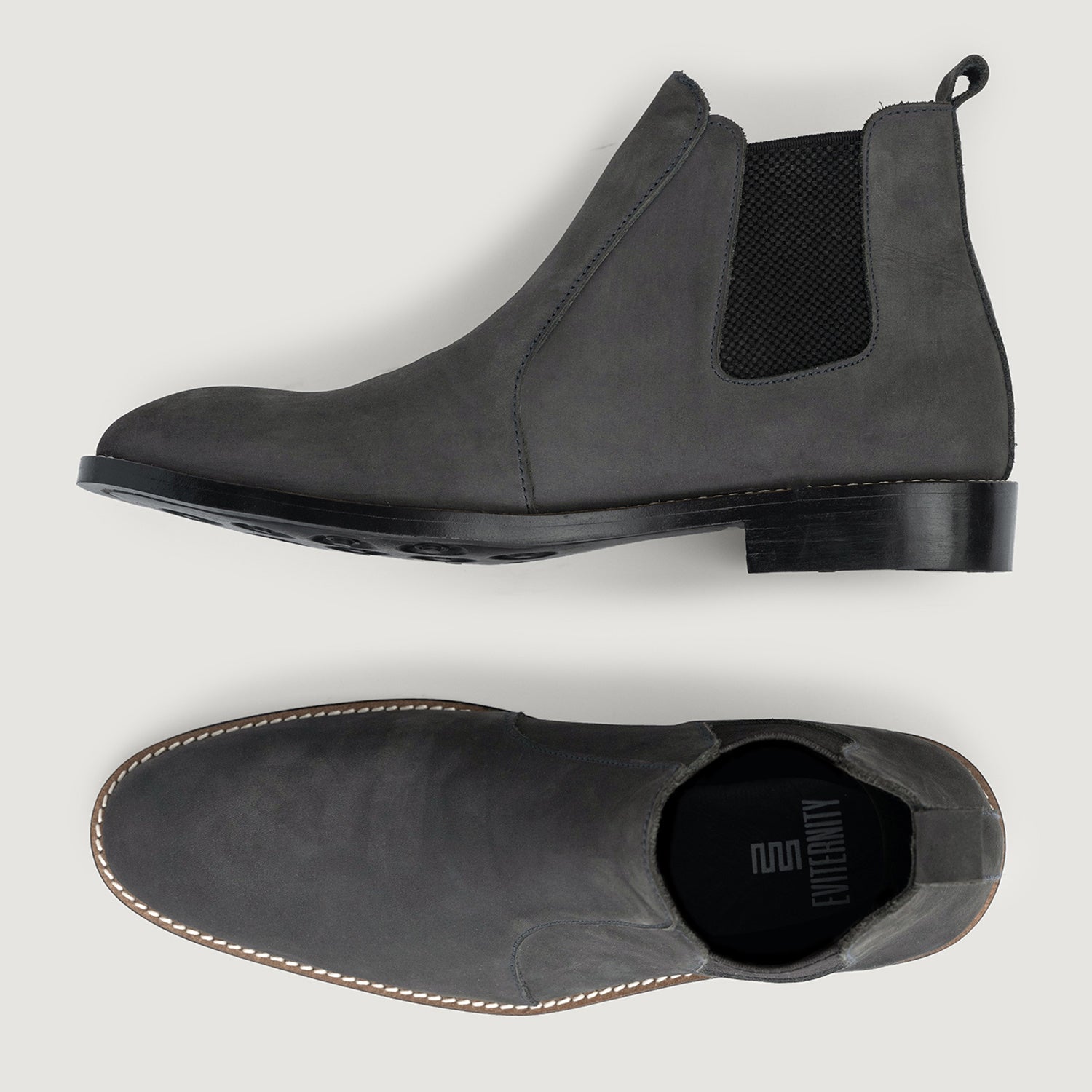 Orlaven Clarkson Chelsea Grey Nubuck Leather Boots - StudGuard footwear image 6