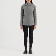 Zenith Grey Suede Leather Shirt Jacket