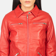 Tomachi Red Leather Jacket