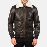 Airin G-1 Brown Leather Bomber Jacket - image 4