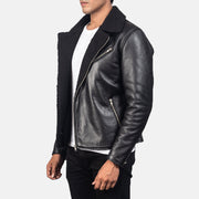 Alberto Shearling Black Leather Jacket - image 2