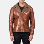 Alberto Shearling Brown Leather Jacket - image 3