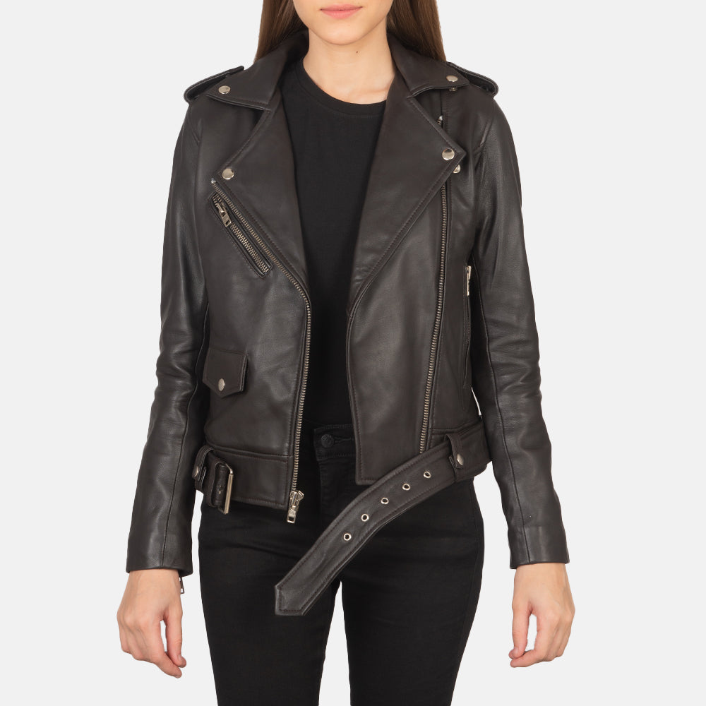 Alison Brown Leather Biker Jacket – alternate product view 1