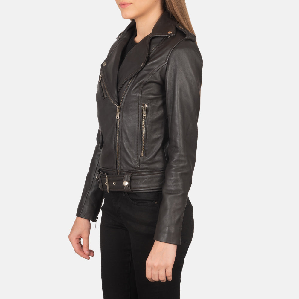 Alison Brown Leather Biker Jacket – alternate product view 2