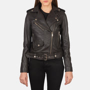 Alison Brown Leather Biker Jacket – alternate product view 4