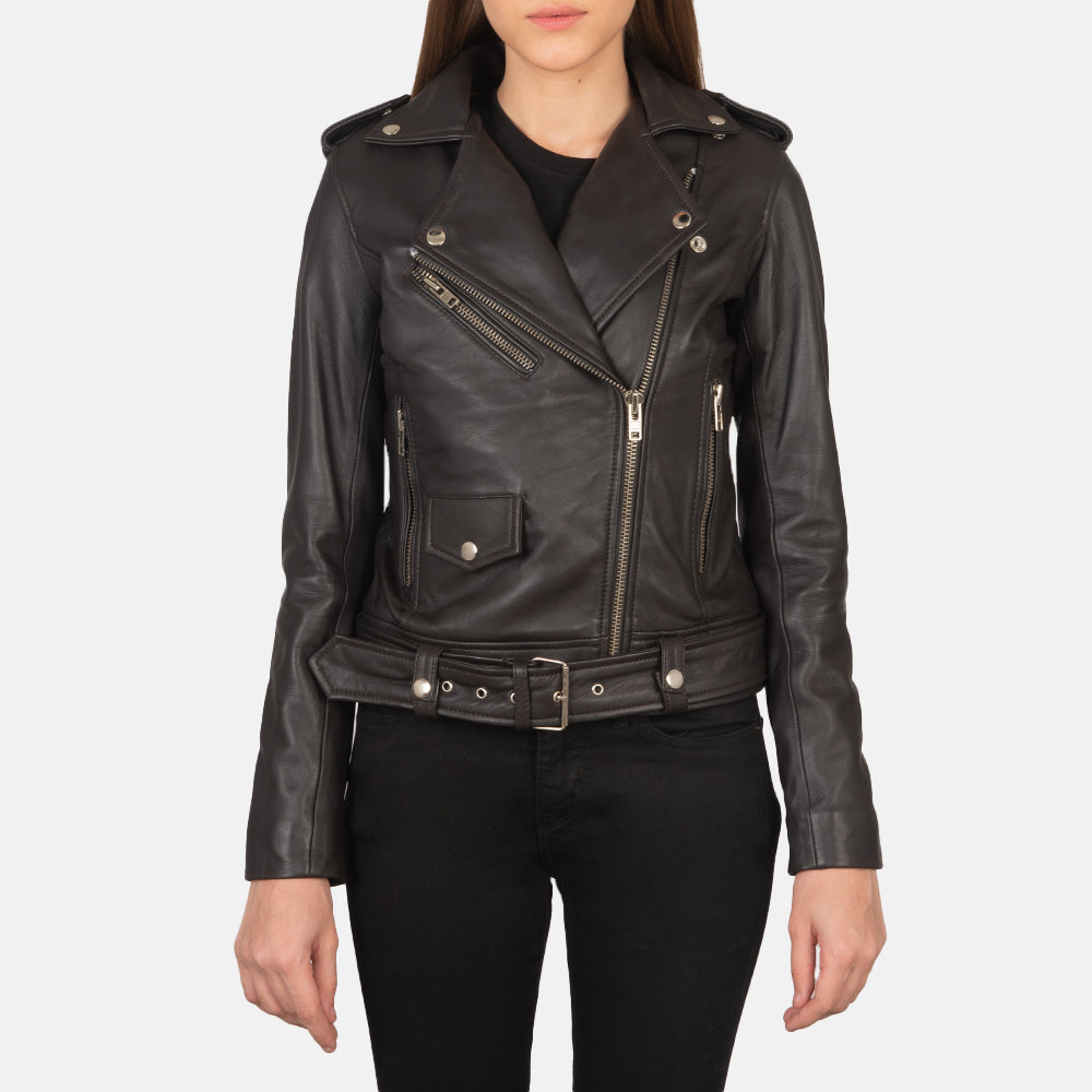 Alison Brown Leather Biker Jacket – alternate product view 4