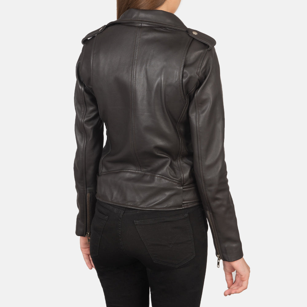 Alison Brown Leather Biker Jacket – alternate product view 5