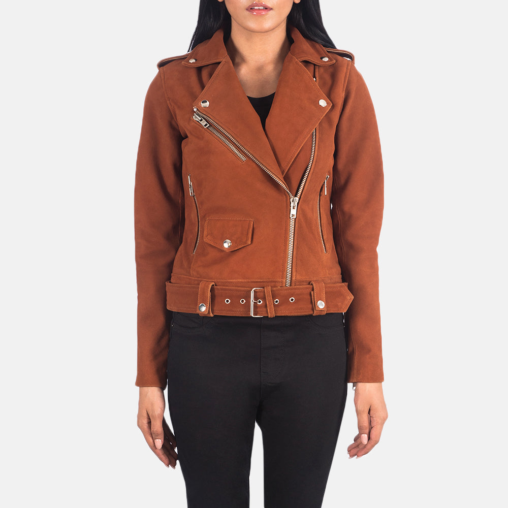 Alison Brown Suede Biker Jacket – alternate product view 1