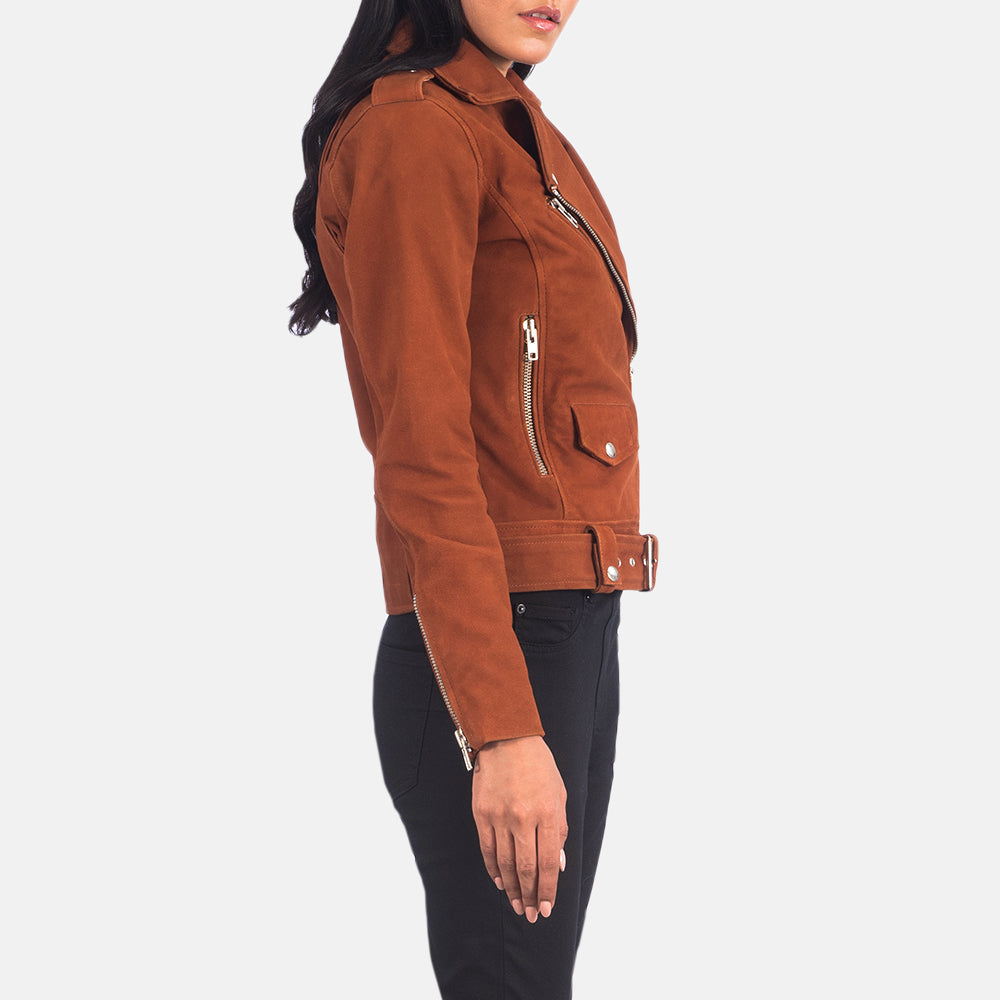 Alison Brown Suede Biker Jacket – alternate product view 2