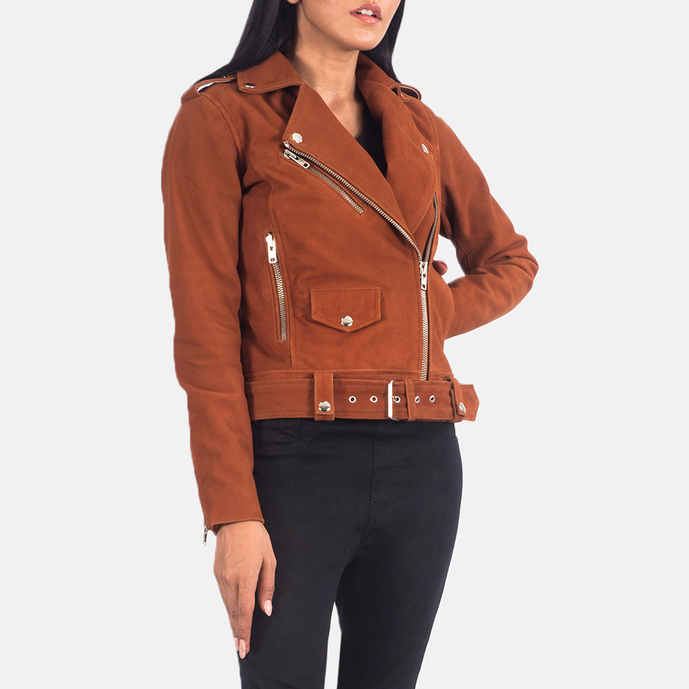 Alison Brown Suede Biker Jacket – alternate product view 4