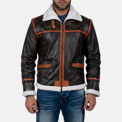Alpine Brown Fur Leather Jacket - image 1